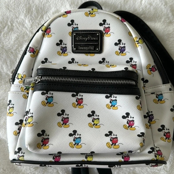 Disney Loungefly Multi-Color/Rainbow Mickey mini Backpack - Picture 3 of 7